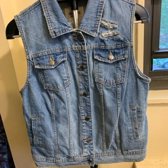 Mossimo Denim Vest ( Distessed) - Picture 2 of 7